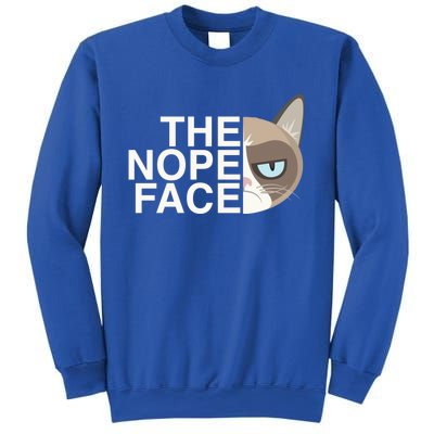 The Nope Face Funny Lazy Cat Joke Gift And Meaningful Gift Sweatshirt