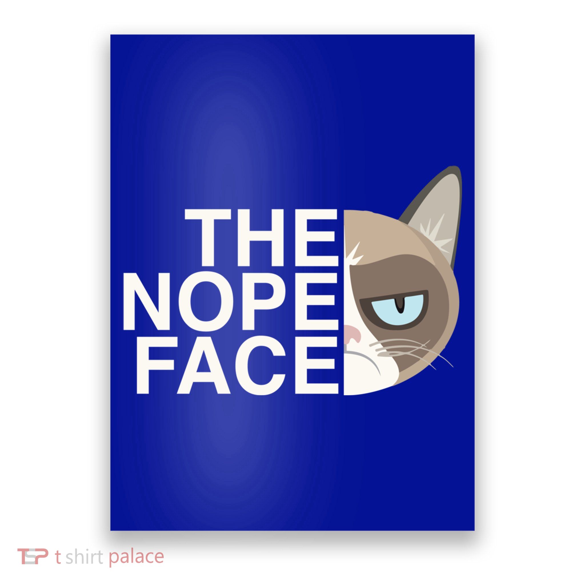 The Nope Face Funny Lazy Cat Joke Gift And Meaningful Gift Poster