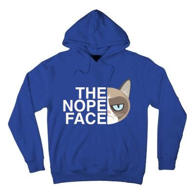 The Nope Face Funny Lazy Cat Joke Gift And Meaningful Gift Tall Hoodie