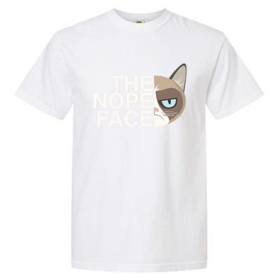 The Nope Face Funny Lazy Cat Joke Gift And Meaningful Gift Garment-Dyed Heavyweight T-Shirt