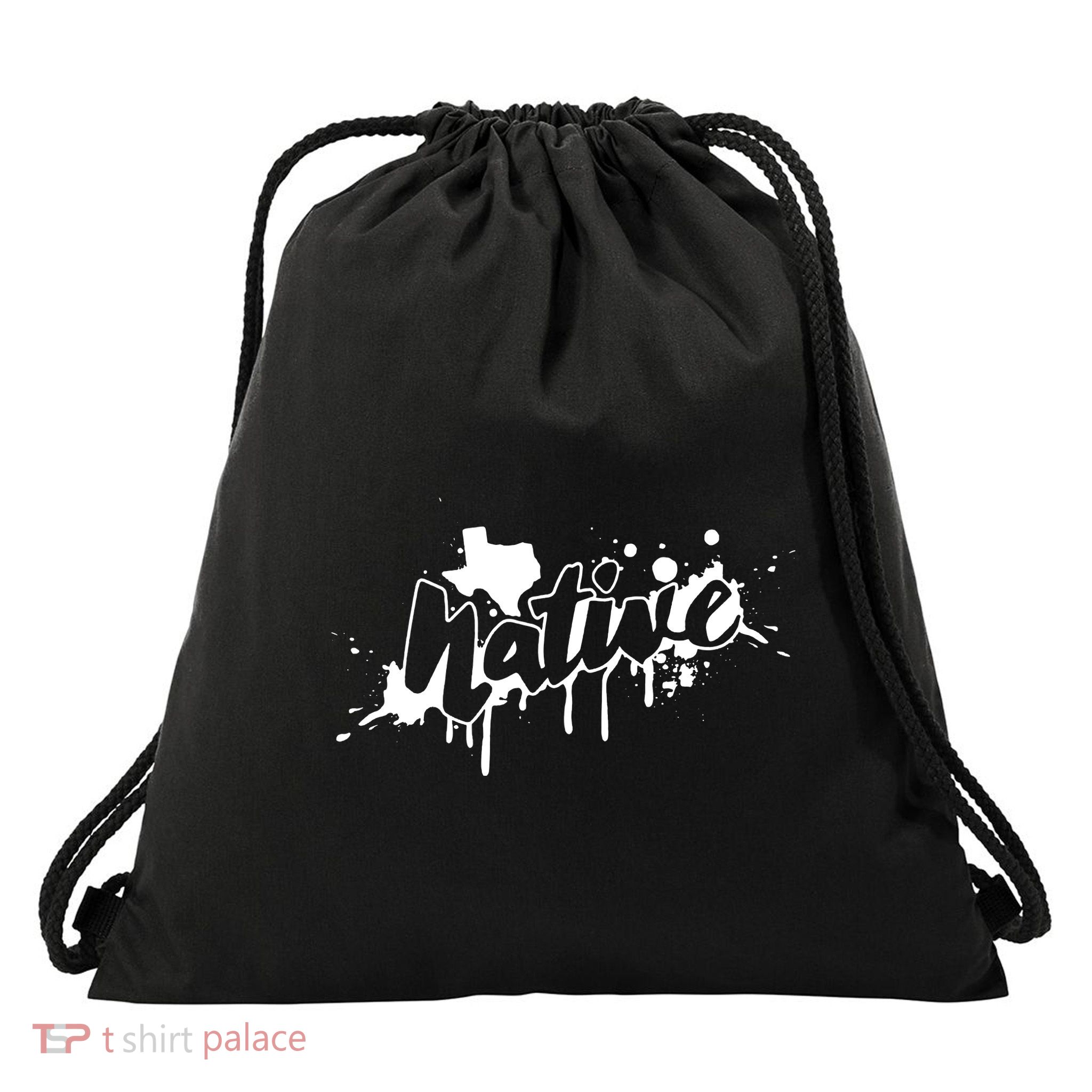 Texas Native Graphic Drawstring Bag