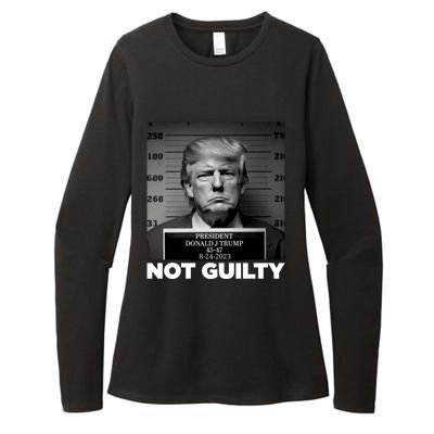 Trump not guilty Trump 2024 Mugshot Womens CVC Long Sleeve Shirt