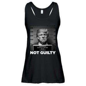 Trump not guilty Trump 2024 Mugshot Ladies Essential Flowy Tank