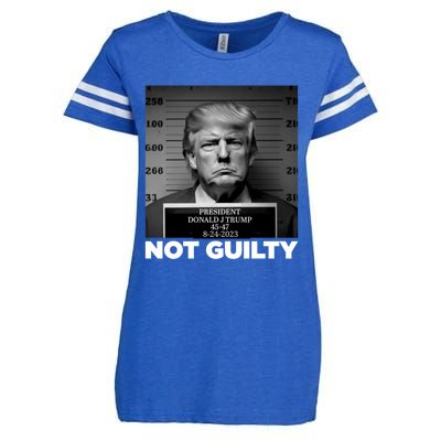 Trump not guilty Trump 2024 Mugshot Enza Ladies Jersey Football T-Shirt