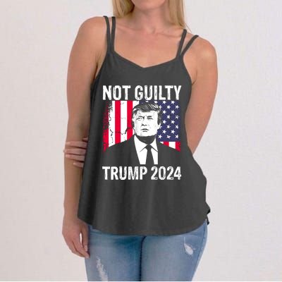 Trump Not Guilty 2024 Free Trump Women's Strappy Tank