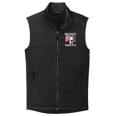 Trump Not Guilty 2024 Free Trump Collective Smooth Fleece Vest