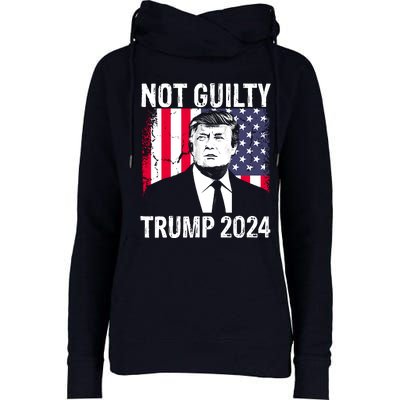 Trump Not Guilty 2024 Free Trump Womens Funnel Neck Pullover Hood