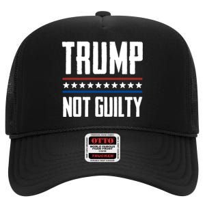 Trump Not Guilty Pro Trump High Crown Mesh Back Trucker Hat