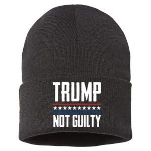 Trump Not Guilty Pro Trump Sustainable Knit Beanie