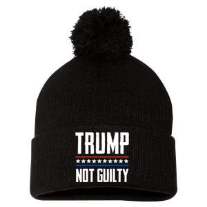 Trump Not Guilty Pro Trump Pom Pom 12in Knit Beanie