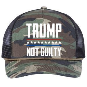 Trump Not Guilty Pro Trump Retro Rope Trucker Hat Cap