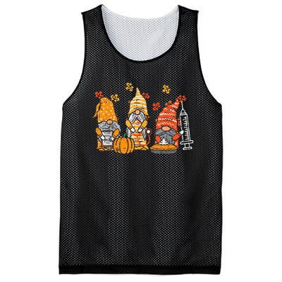 Thanksgiving Nurse Gnomes Fall Scrub Top Autumn Rn Women Mesh Reversible Basketball Jersey Tank