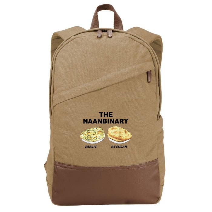 The Naanbinary Garlic Regular Funny Gift Cotton Canvas Backpack