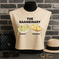 The Naanbinary Garlic Regular Funny Gift Garment-Dyed Women's Muscle Tee
