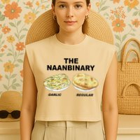 The Naanbinary Garlic Regular Funny Gift Garment-Dyed Women's Muscle Tee