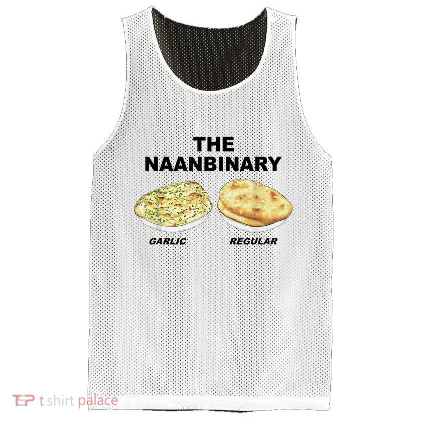 The Naanbinary Garlic Regular Funny Gift Mesh Reversible Basketball Jersey Tank