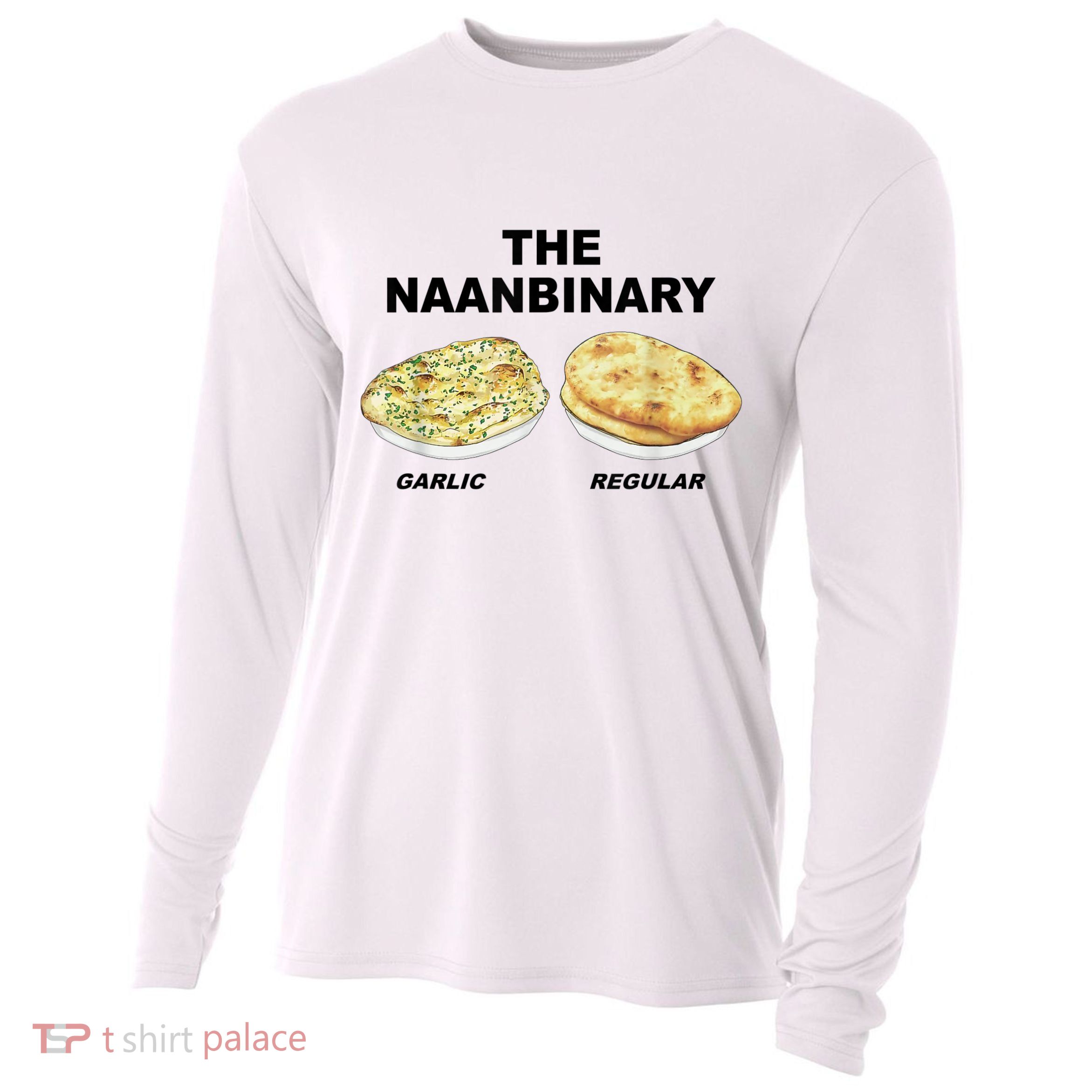 The Naanbinary Garlic Regular Funny Gift Cooling Performance Long Sleeve Crew