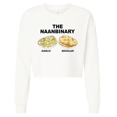 The Naanbinary Garlic Regular Funny Gift Cropped Pullover Crew