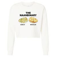 The Naanbinary Garlic Regular Funny Gift Cropped Pullover Crew