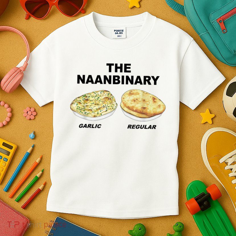 The Naanbinary Garlic Regular Funny Gift Kids T-Shirt