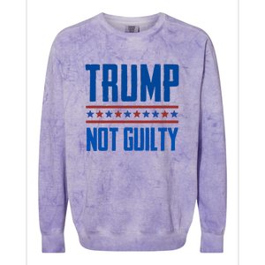 Trump Not Guilty Pro Trump Colorblast Crewneck Sweatshirt