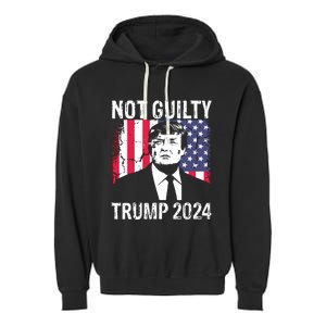 Trump Not Guilty 2024 Free Trump Garment-Dyed Fleece Hoodie