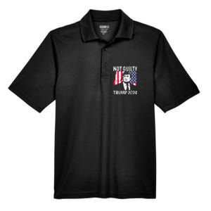 Trump Not Guilty 2024 Free Trump Men's Origin Performance Pique Polo