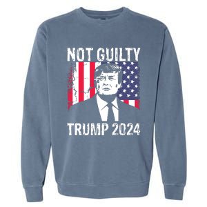 Trump Not Guilty 2024 Free Trump Garment-Dyed Sweatshirt