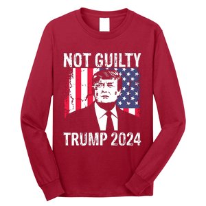 Trump Not Guilty 2024 Free Trump Long Sleeve Shirt