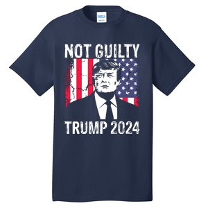 Trump Not Guilty 2024 Free Trump Tall T-Shirt