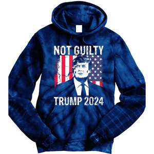 Trump Not Guilty 2024 Free Trump Tie Dye Hoodie