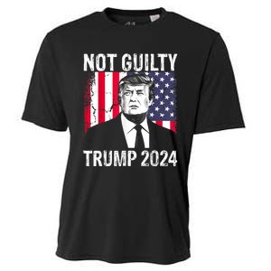 Trump Not Guilty 2024 Free Trump Cooling Performance Crew T-Shirt