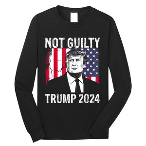 Trump Not Guilty 2024 Free Trump Long Sleeve Shirt