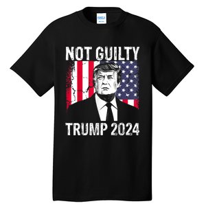 Trump Not Guilty 2024 Free Trump Tall T-Shirt