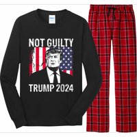 Trump Not Guilty 2024 Free Trump Long Sleeve Pajama Set