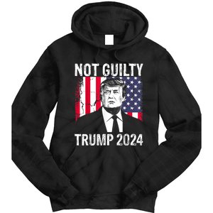 Trump Not Guilty 2024 Free Trump Tie Dye Hoodie