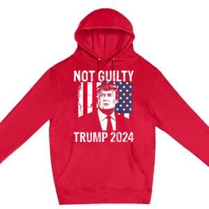 Trump Not Guilty 2024 Free Trump Premium Pullover Hoodie