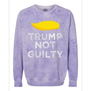 Trump not guilty funny Trump free Trump cool Trump supporter Colorblast Crewneck Sweatshirt