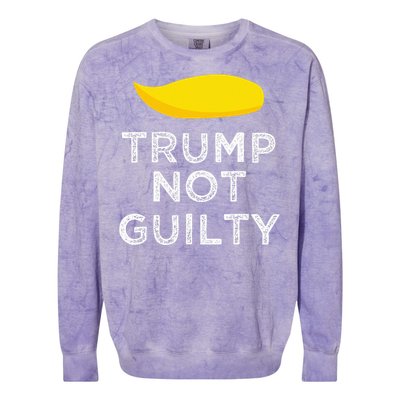 Trump not guilty funny Trump free Trump cool Trump supporter Colorblast Crewneck Sweatshirt