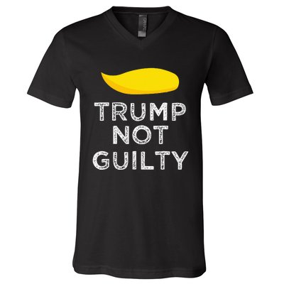 Trump not guilty funny Trump free Trump cool Trump supporter V-Neck T-Shirt