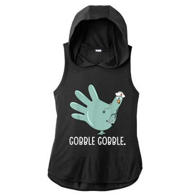 Thanksgiving Nurse Glove Turkey Nurse Thanksgiving For Nurse Ladies PosiCharge Tri-Blend Wicking Draft Hoodie Tank