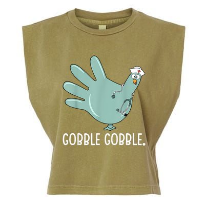 Thanksgiving Nurse Glove Turkey Nurse Thanksgiving For Nurse Garment-Dyed Women's Muscle Tee