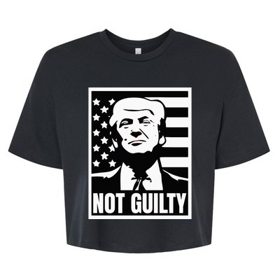 Trump Not Guilty Mugshot 2024 President Classic Bella+Canvas Jersey Crop Tee