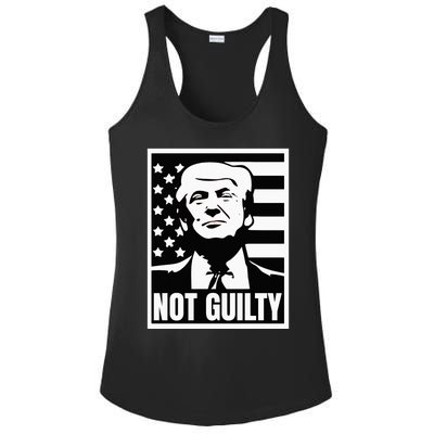 Trump Not Guilty Mugshot 2024 President Classic Ladies PosiCharge Competitor Racerback Tank