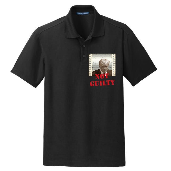 Trump Not Guilty 2024 Dry Zone Grid Polo