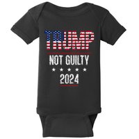 Trump Not Guilty Support Free Trump Saying For Republicans Baby Bodysuit