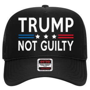 trump not guilty High Crown Mesh Back Trucker Hat