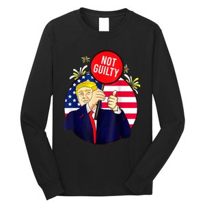 Trump Not Guilty 2024 Free Trump Long Sleeve Shirt