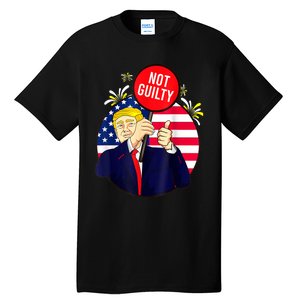 Trump Not Guilty 2024 Free Trump Tall T-Shirt