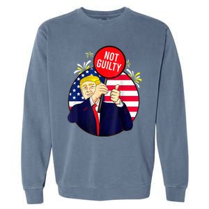 Trump Not Guilty 2024 Free Trump Garment-Dyed Sweatshirt